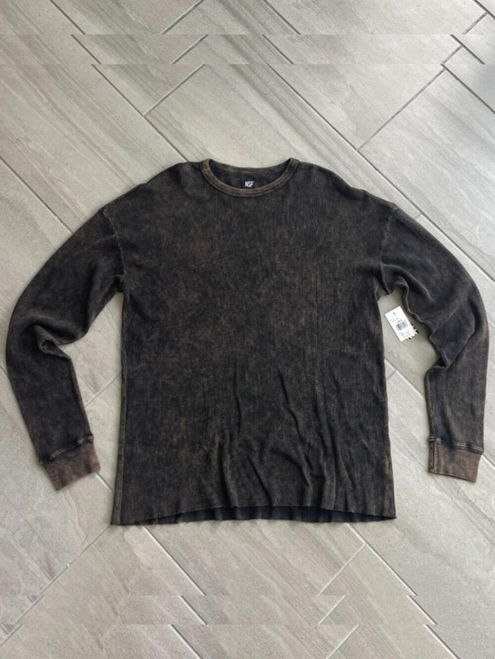 NSF Waffle Knit Long Sleeve Thermal – Rust Wash 🤎